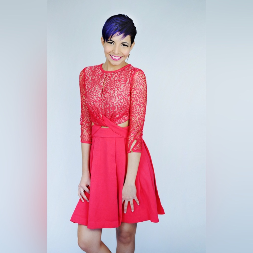 BNWT Red lace dress from brand THREE FLOOR